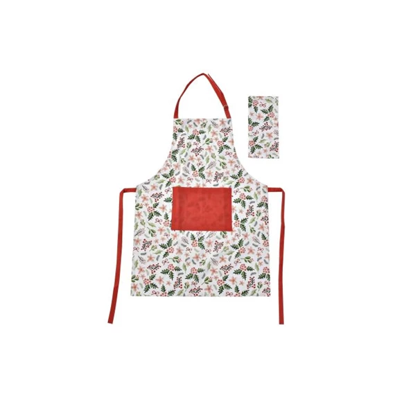 Kötény szett fagyöngy 60x0,2x80 cm S/2