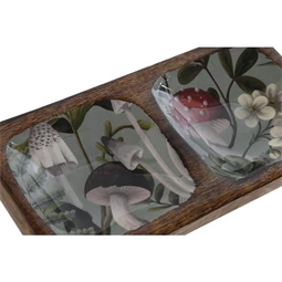 Kulcstartó tálca virágos, szögletes 20x10x2,5 cm