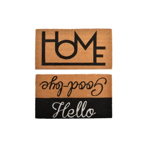 Lábtörlő "Hello" és "Home" felirattal 75x45x1,5 cm 2 féle