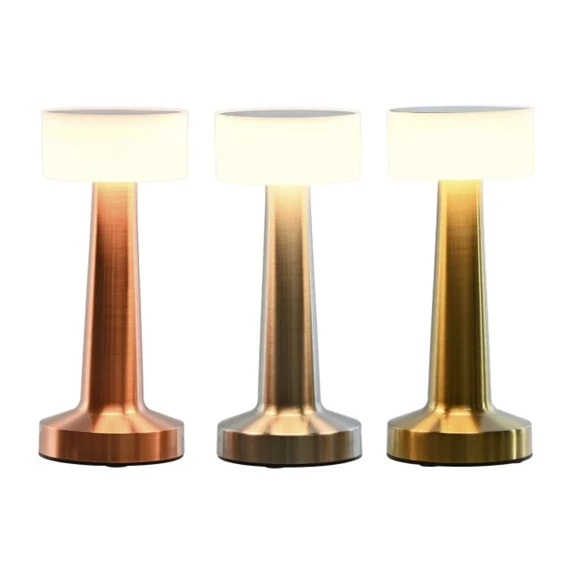 Lámpa asztali, LED-es 9x9x21 cm 3 féle