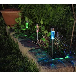 Lámpa leszúrható, szolár, váltakozó színű 5,5x31 cm