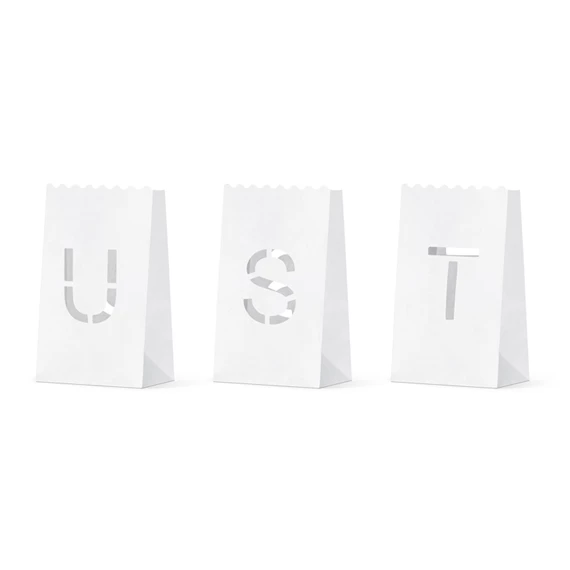 Lámpások gyertyazsákok - just married, 11,5x19x7 cm S/11