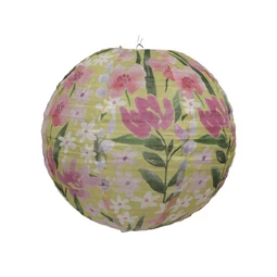 Lampion gömb virág mintával 30 cm