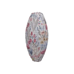 Lampion ovális, virág mintával 20x42 cm