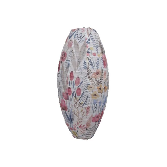 Lampion ovális, virág mintával 20x42 cm