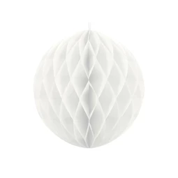 Méhsejt dekor lampion gömb papír 30cm fehér