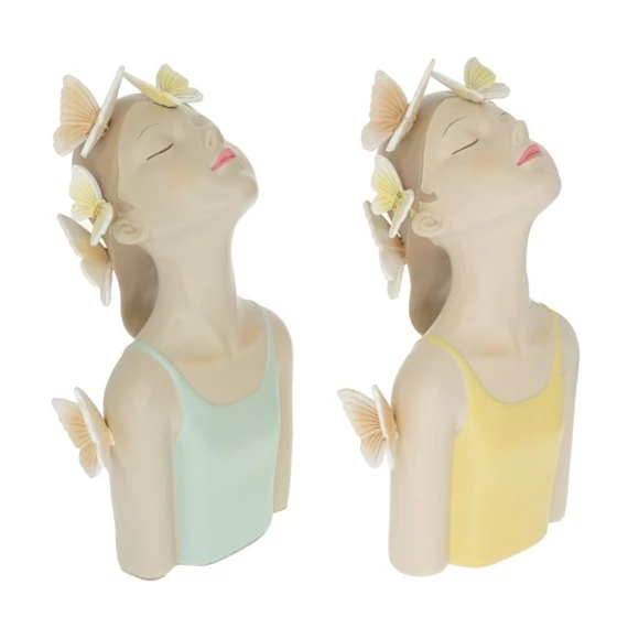 Lány pillangókkal 11,5x9,5x20,5 cm 2 féle