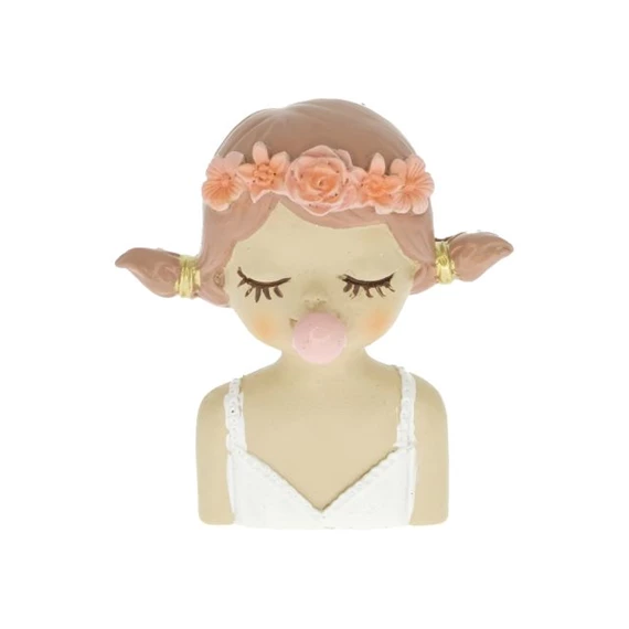 Lány rágógumival, öntapadós 5,8x2,3x6,2 cm