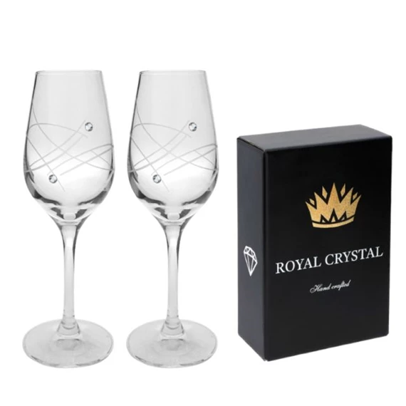 Likőrös pohár Swarovski kristállyal 75 ml 14,5x5,2 cm S/2