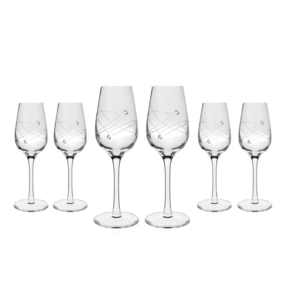 Likőrös pohár Swarovski kristállyal 75 ml 14,5x5,2 cm S/6