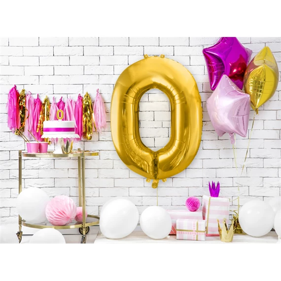 Lufi 0-ás szám fólia 86 cm arany