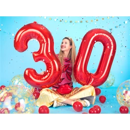 Lufi 0-ás szám fólia 86 cm piros