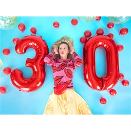 Lufi 0-ás szám fólia 86 cm piros