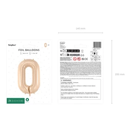 Lufi 0-s szám fólia 72 cm bézs