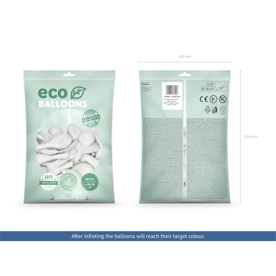 Lufi 26 cm pasztell fehér S/100