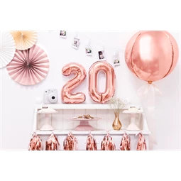 Lufi 2-es szám fólia 35 cm rózsaarany