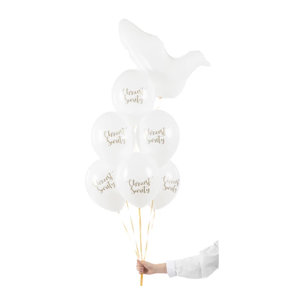 Lufi 30 cm chrzest swiety pasztell tiszta fehér S/6