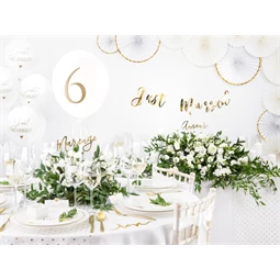 Lufi 30 cm csak házasok pasztell tiszta fehér S/6