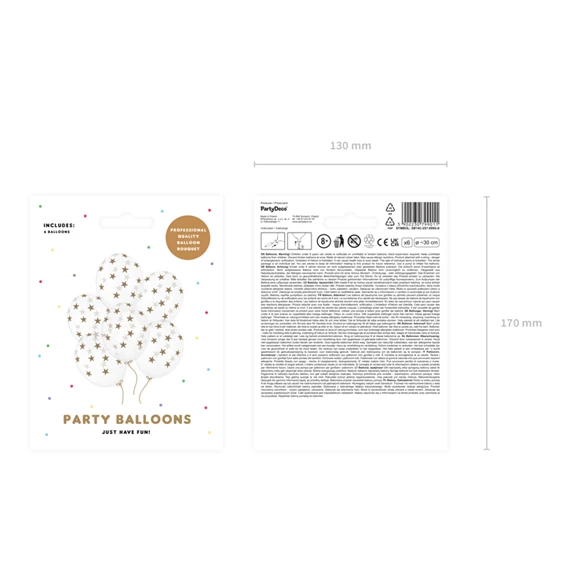 Lufi 30 cm csillagok kristálytiszta S/6