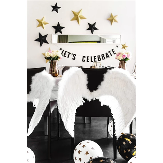 Lufi 30 cm csillagok pasztell fekete S/50