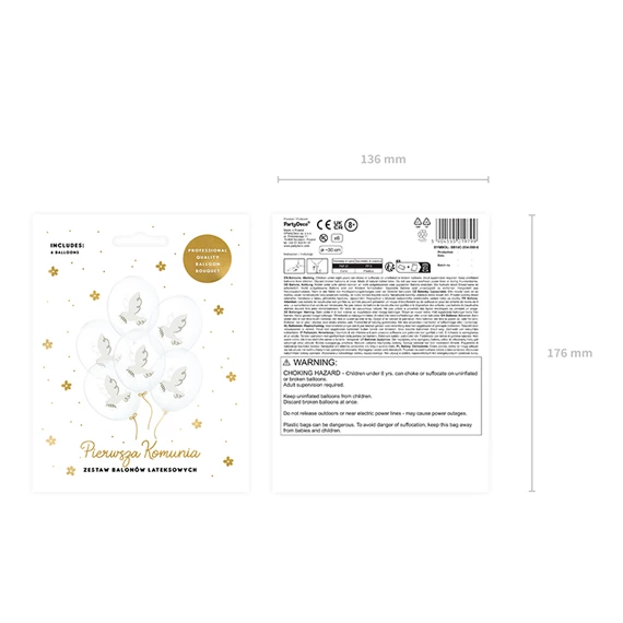 Lufi 30 cm galamb kristálytiszta S/6