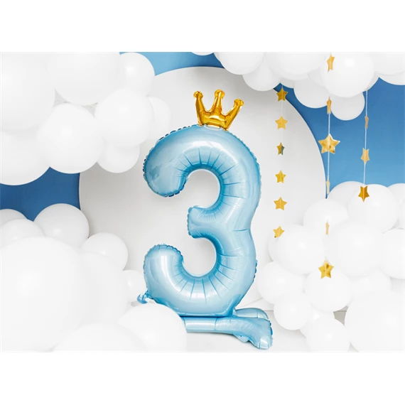 Lufi 3-as szám álló fólia 84 cm égkék