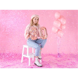 Lufi 3-as szám fólia 35 cm rózsaarany