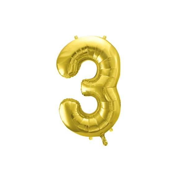 Lufi 3-as szám fólia 72 cm világos arany