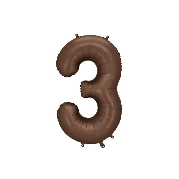 Lufi 3-as szám fólia 86 cm mokka