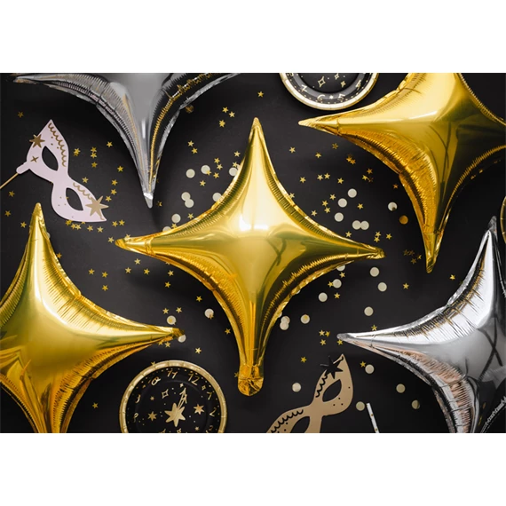 Lufi 4 ágú csillag fólia 45 cm ezüst