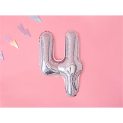 Lufi 4-es szám fólia 35 cm irizáló