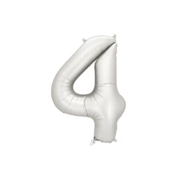 Lufi 4-es szám fólia 86 cm ezüst