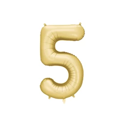 Lufi 5-ös szám fólia 86 cm arany