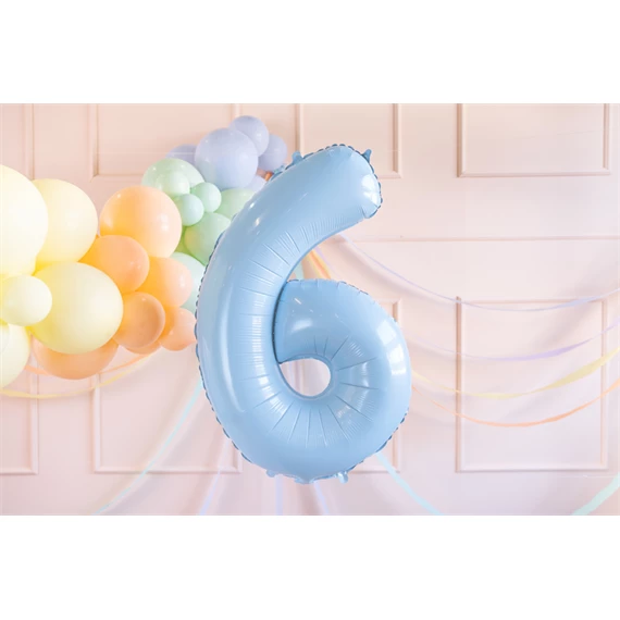 Lufi 6-os szám fólia 72 cm világoskék