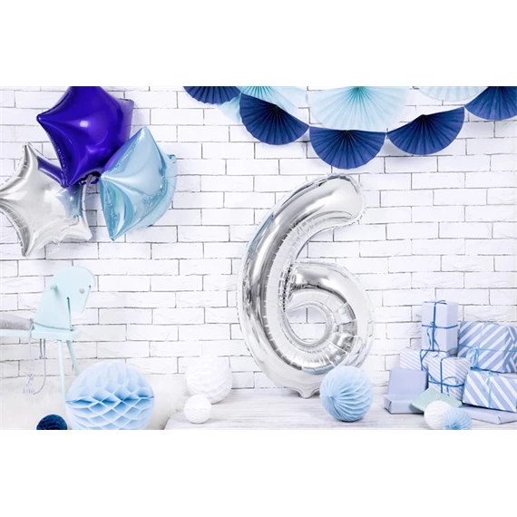 Lufi 6-os szám fólia 86 cm ezüst