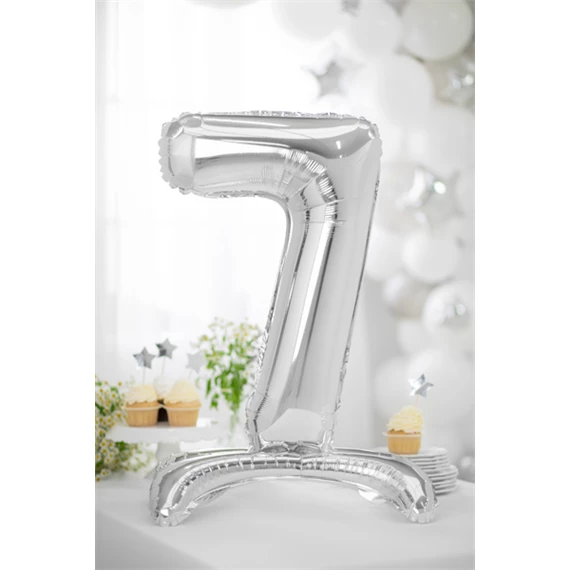 Lufi 7-es szám álló fólia 70 cm ezüst