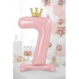 Lufi 7-es szám álló fólia 84 cm világos rózsaszín