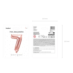 Lufi 7-es szám fólia 35 cm rózsaarany