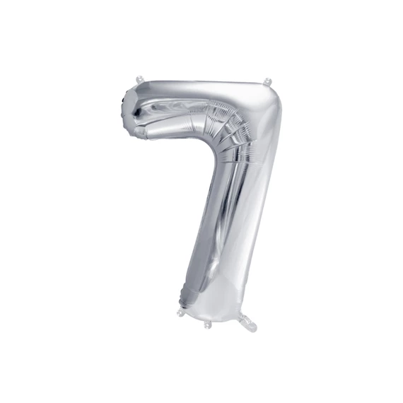 Lufi 7-es szám fólia 72 cm ezüst