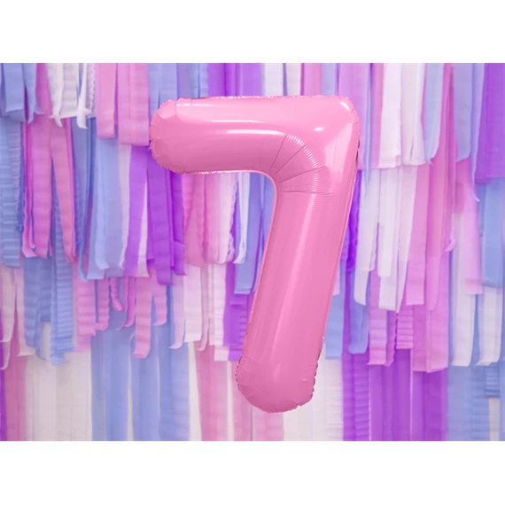 Lufi 7-es szám fólia 86 cm rózsaszín
