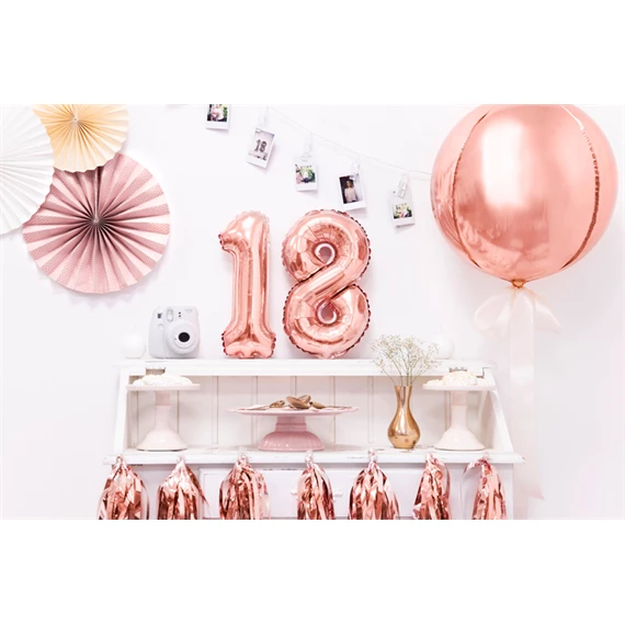 Lufi 8-as szám fólia 35 cm rózsaarany