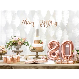 Lufi 8-as szám fólia 35 cm rózsaarany