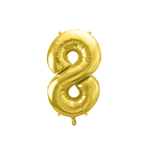 Lufi 8-as szám fólia 72 cm világos arany