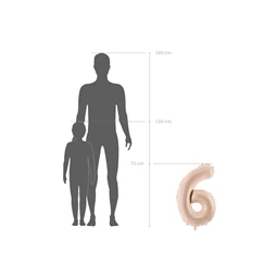 Lufi 8-as szám fólia 72 cm világos rózsaszín