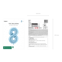 Lufi 8-as szám fólia 72 cm világoskék