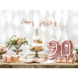 Lufi 9-es szám fólia 35 cm rózsaarany