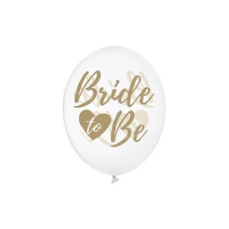 Lufi Bride to be felirattal 30 cm áttetsző-arany S/6
