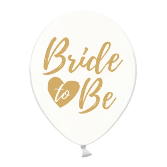 Lufi Bride to be felirattal 30 cm áttetsző-arany S/6