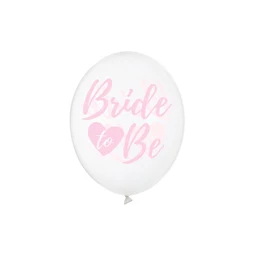 Lufi Bride to be felirattal 30 cm áttetsző-rózsaszín S/6