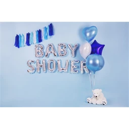 Lufi b betű fólia 35 cm ezüst